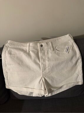 Old Navy White Women's Denim Cuffed Shorts